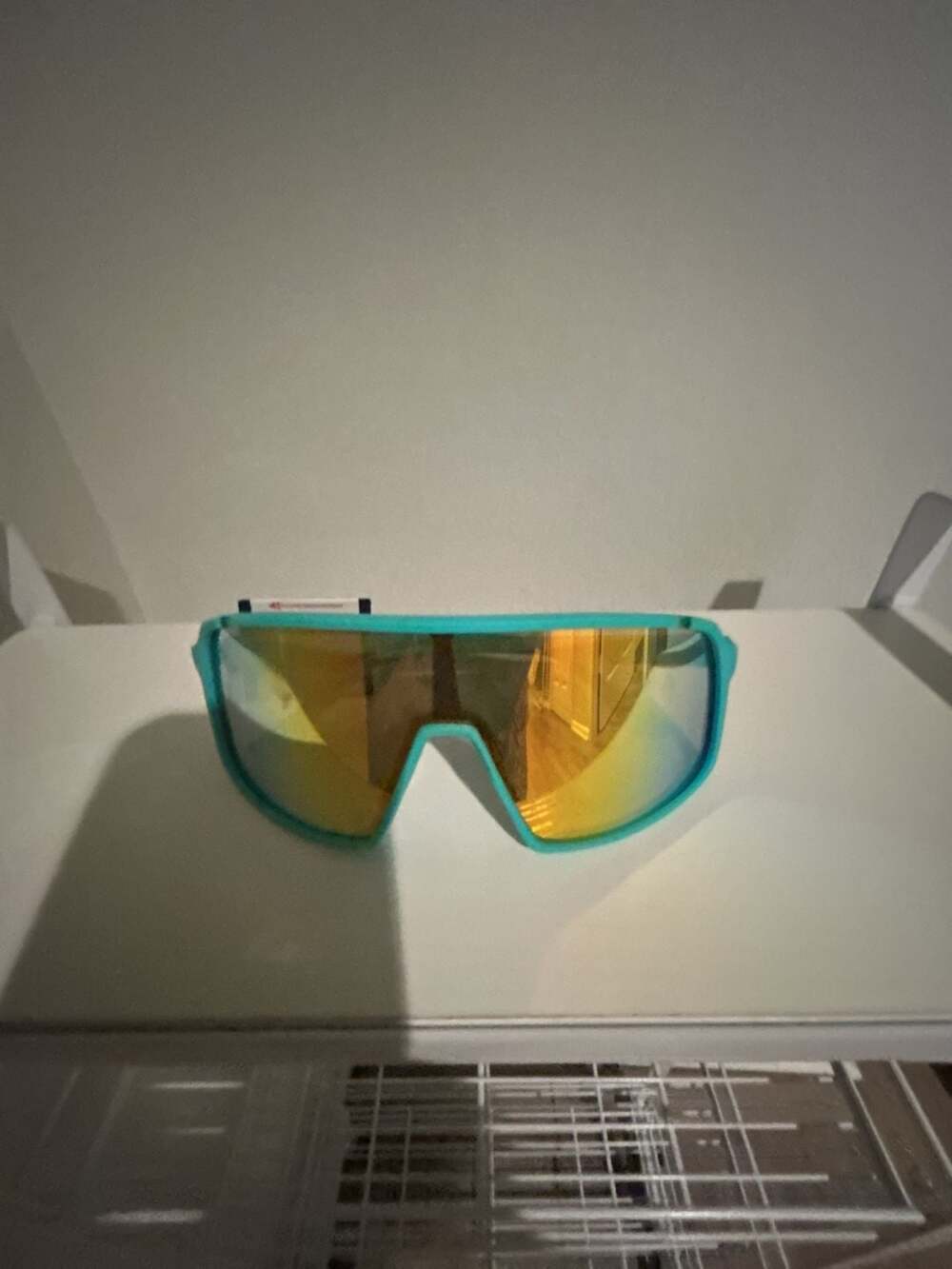 Foster Grant Sun Luv Crushing On Fun Mint Shield Sunglasses with Mirror Lens